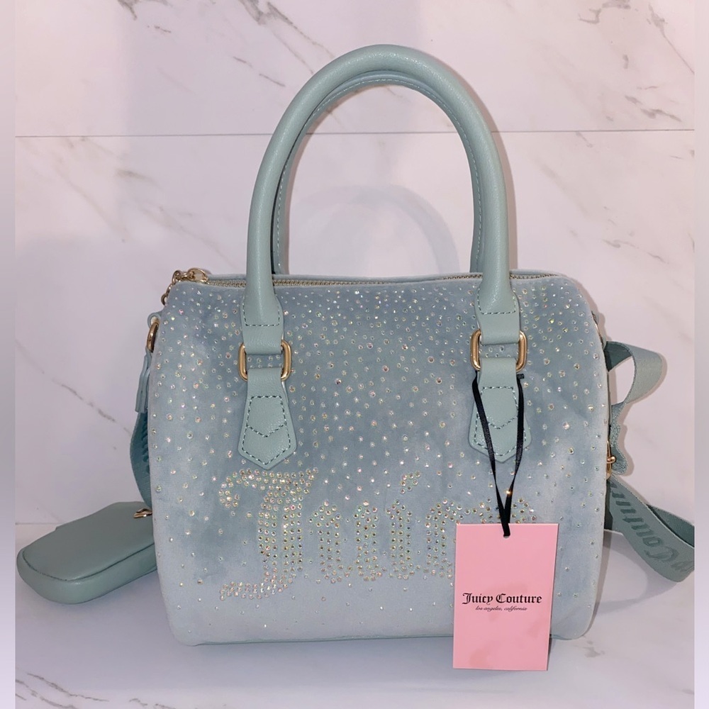 Juicy Couture let it shine satchel speedy - cool blue